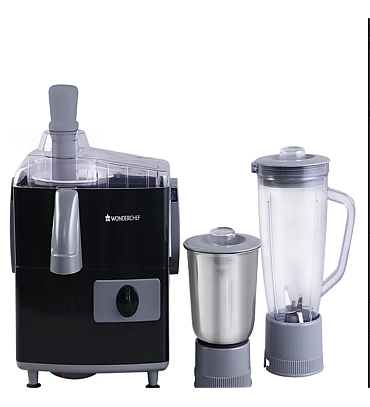 Prato Juicer Mixer Grinder, 500W, 2 Jars, 2 Years warranty, Black